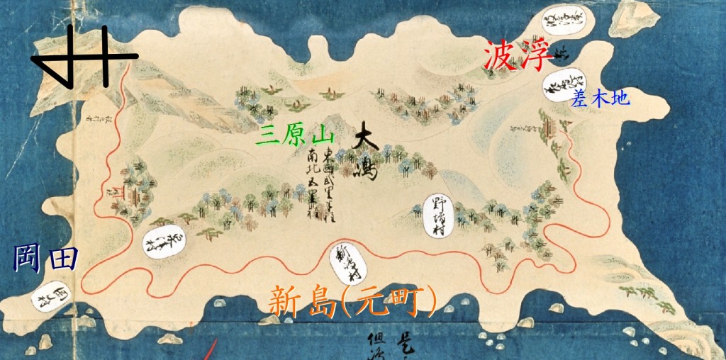 6伊豆大島古地図